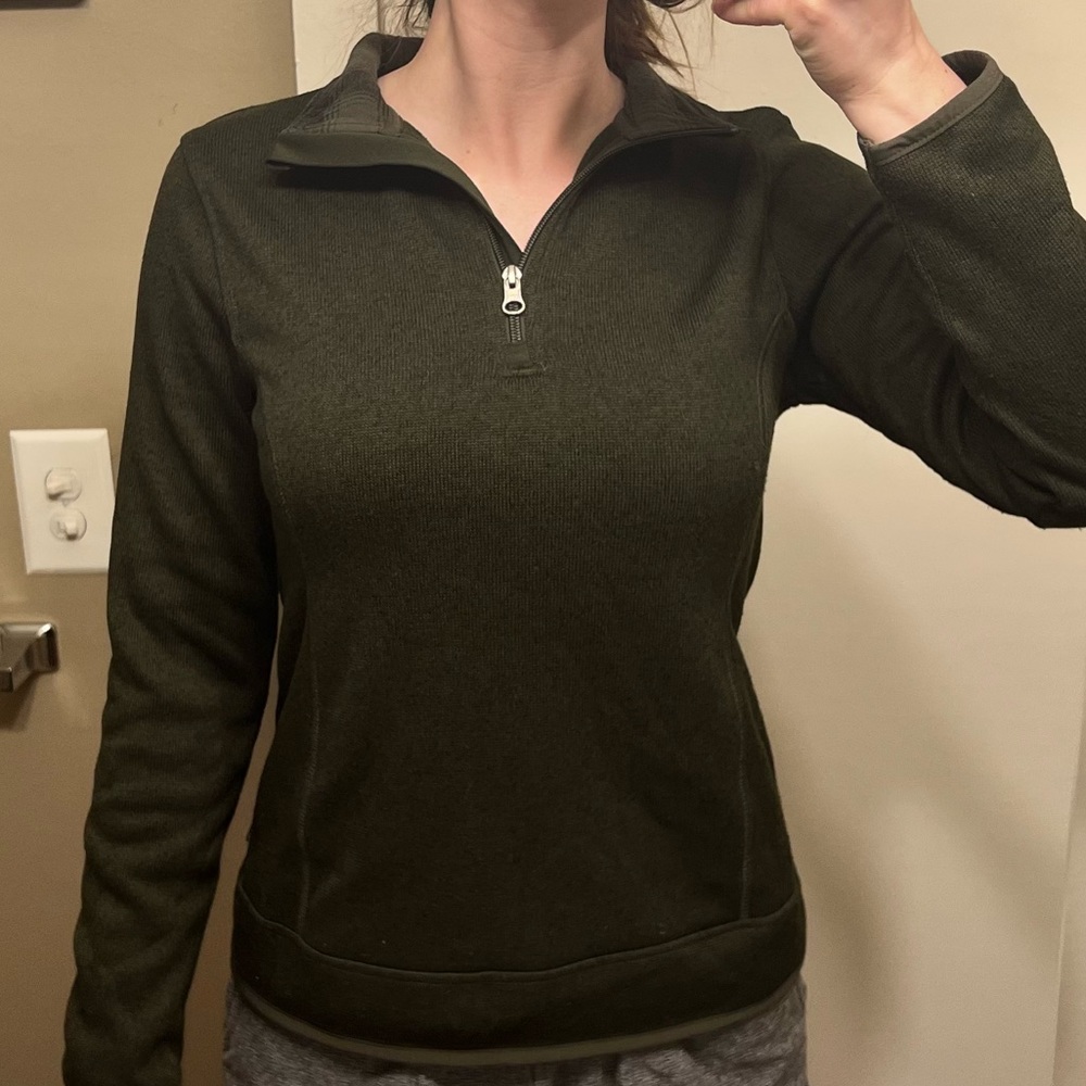 Eddie Bauer Dark Green Quarter Zip